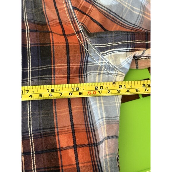 Helix Authentic Fit Medium Red Plaid Button Up Cowboy Rodeo Country Ranch - Picture 5 of 8